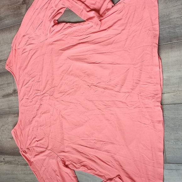 Women's Long Sleeve Ruched Knit Top Ava & Viv Coral size 2X - Picture 11 of 12